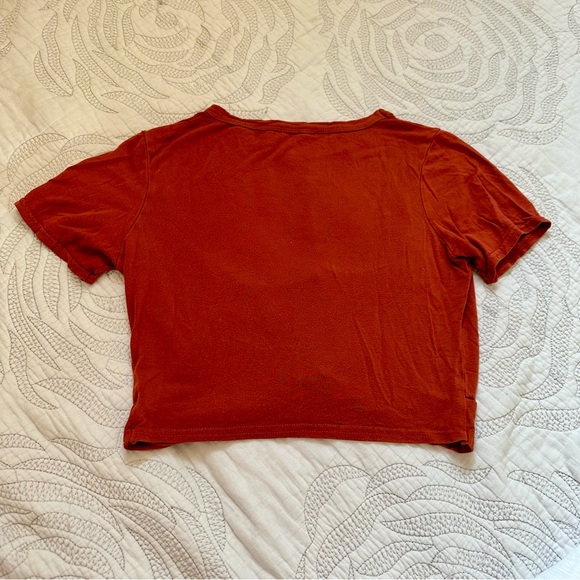 Nastygal burnt orange twist front crop top - Picture 3 of 4